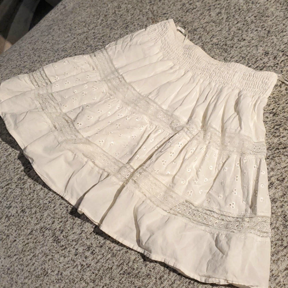 New glory white mini skirt